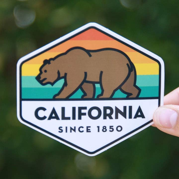 California State Bear Sticker for wholesale by Squatchy