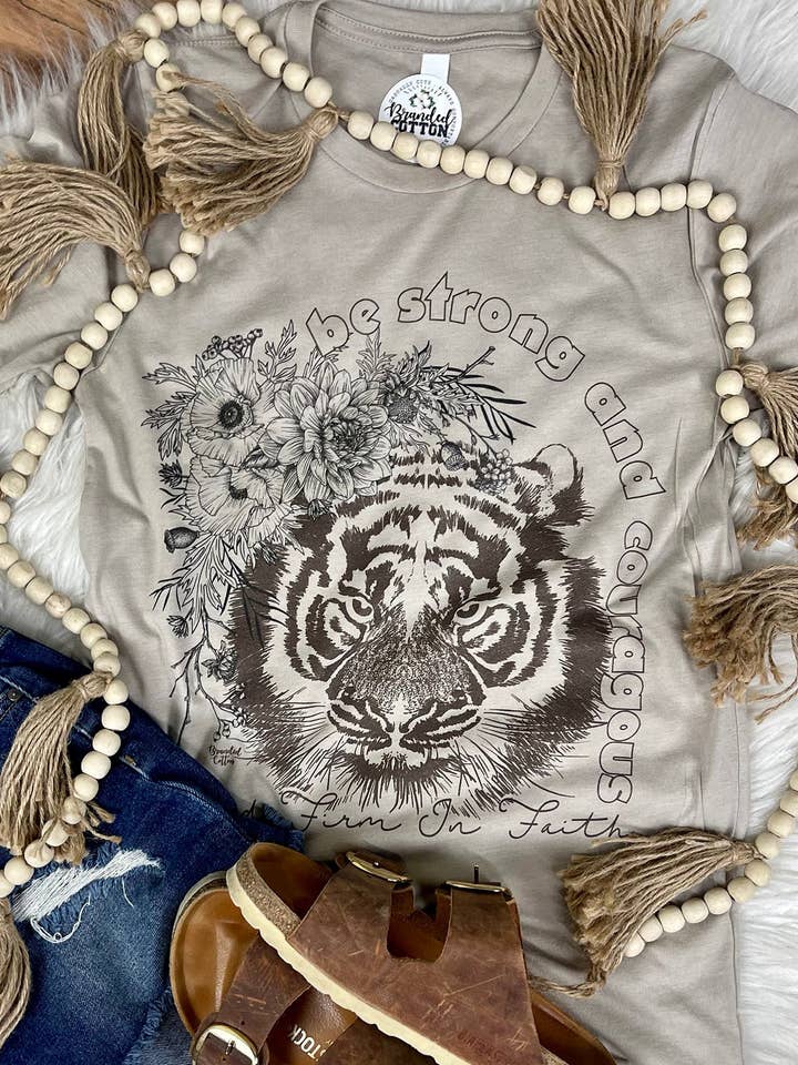 Sois fort, lion pour la vente par Branded Cotton