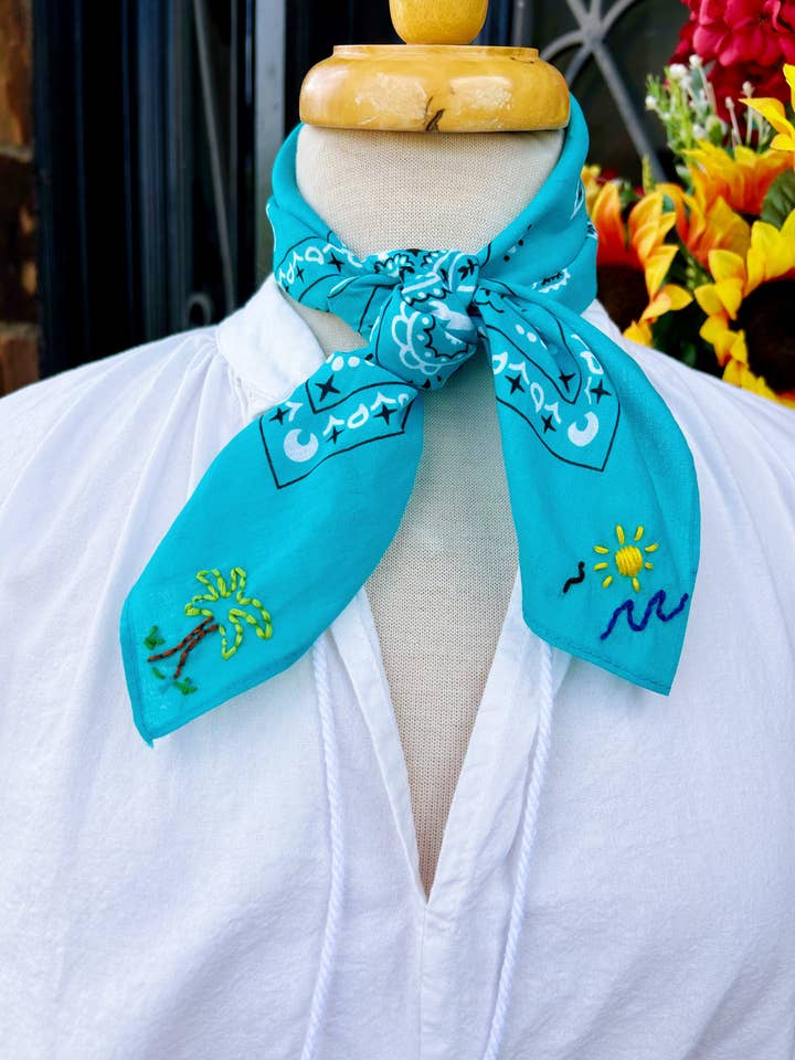 Summer Loving Embroidered Bandana for wholesale by Pradera - Purveyors of the West
