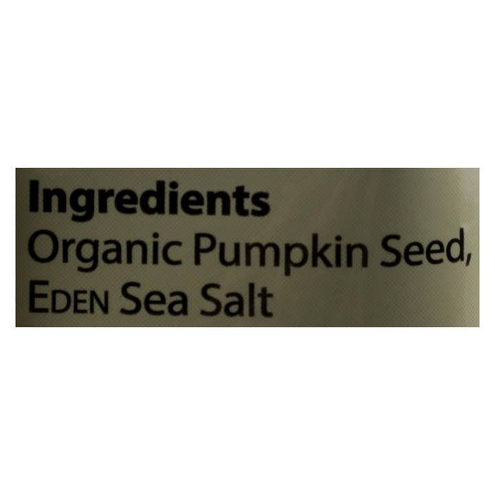 Ware Spark - Wholesale Nuts - Eden Foods Organic Pocket Snacks - Pumpkin Seeds - Dry Roasted And Salted - 1 Oz - Case Of 121