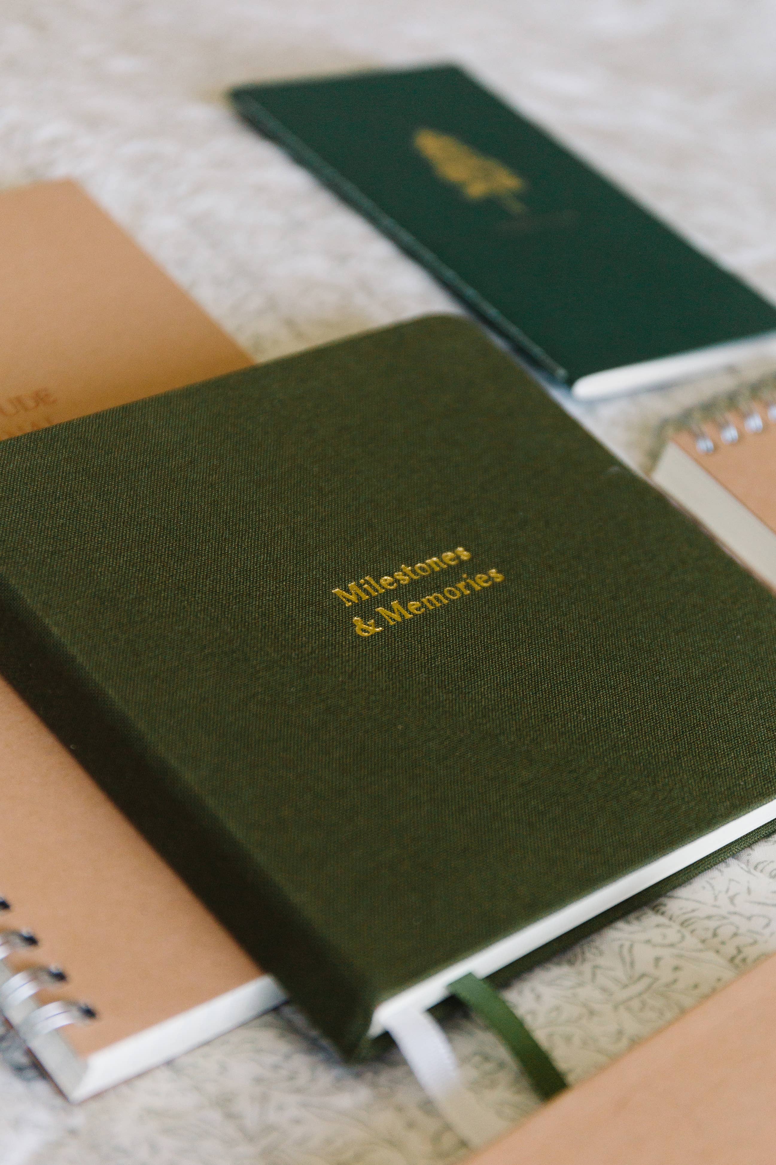 Studio Portmanteau - Wholesale Notebook - Custom Text Foil Embossed Square Linen Notebook, Earth Tones7