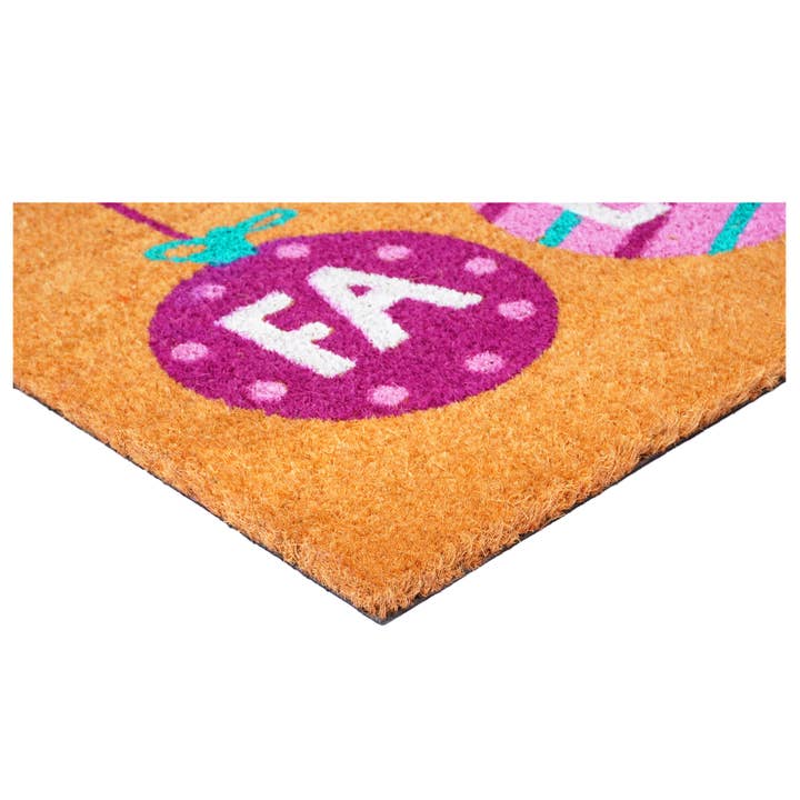 HomeRoots - Wholesale Door Mat - 17" X 29" Brown White And Pink Christmas Outdoor Coir Door Mat3