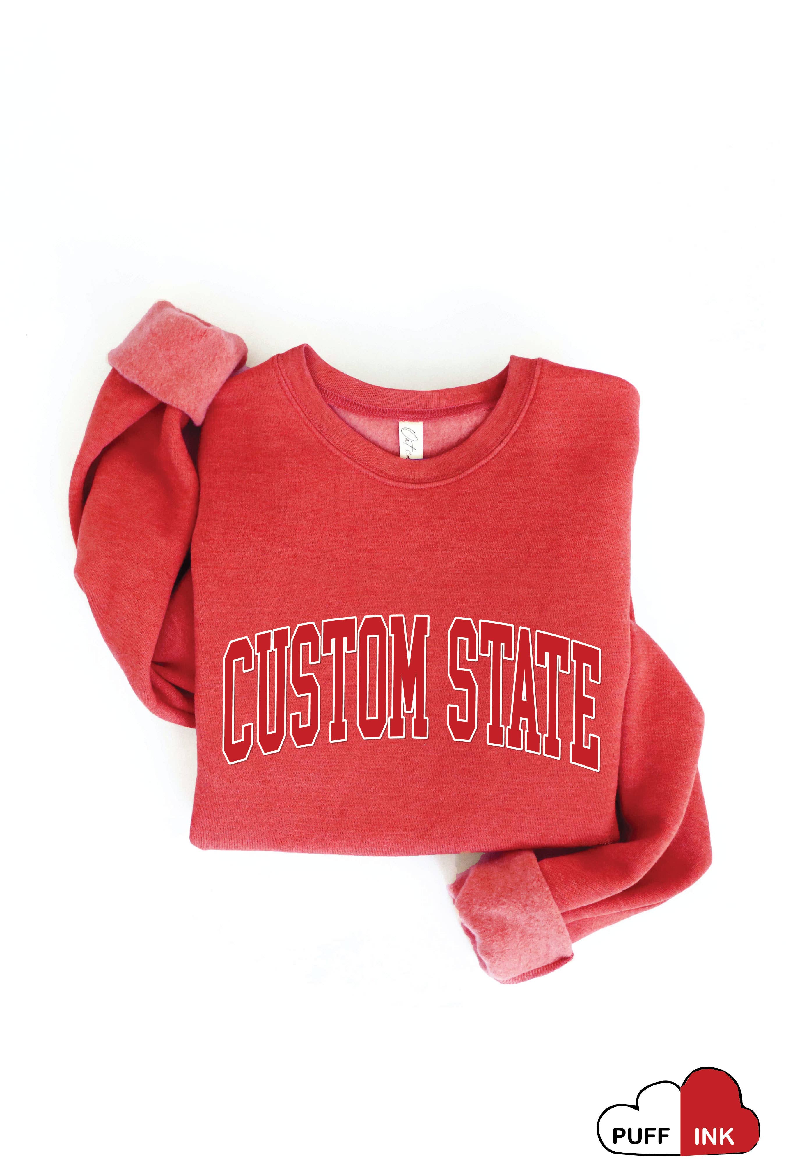 OAT COLLECTIVE - Wholesale Graphic Sweatshirt - Women's - CUSTOM STATE PUFF Mid Graphic Sweatshirt2