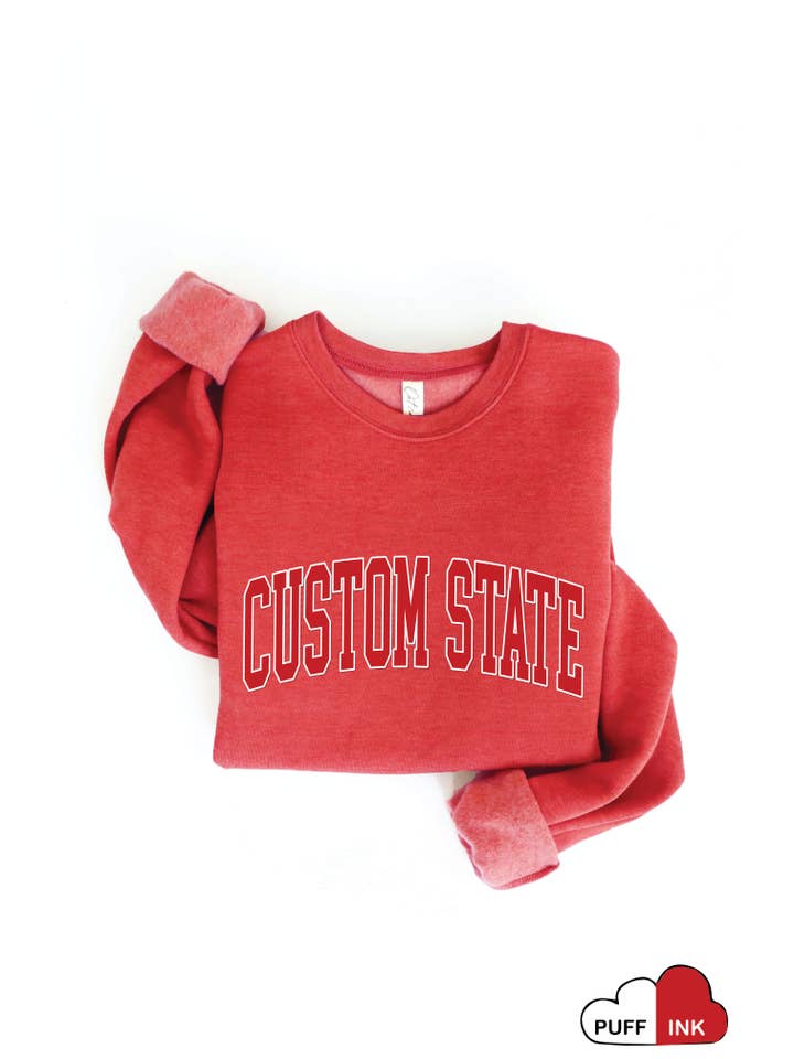 OAT COLLECTIVE - Wholesale Graphic Sweatshirt - Women's - CUSTOM STATE PUFF Mid Graphic Sweatshirt2