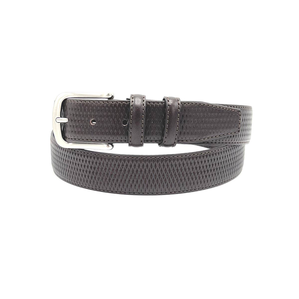 Suie Valentini srl - Wholesale Belt - Men's - Men's Embossed Genuine Leather Belt, Made in Italy, Suie Valentini, art. 301/356