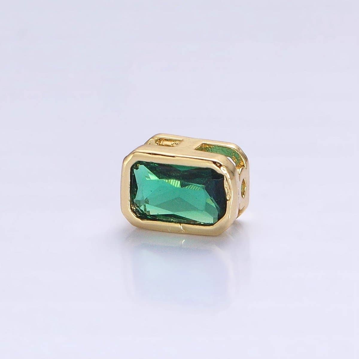 Aim Eternal - Wholesale Individual Charm/Pendant - Mini Rectangle Bead Spacer CZ Micro Pave Geometric Spacer Bead Connector Charm B-435 B-438 B-439 B-445 B-454 B-455 B-6743