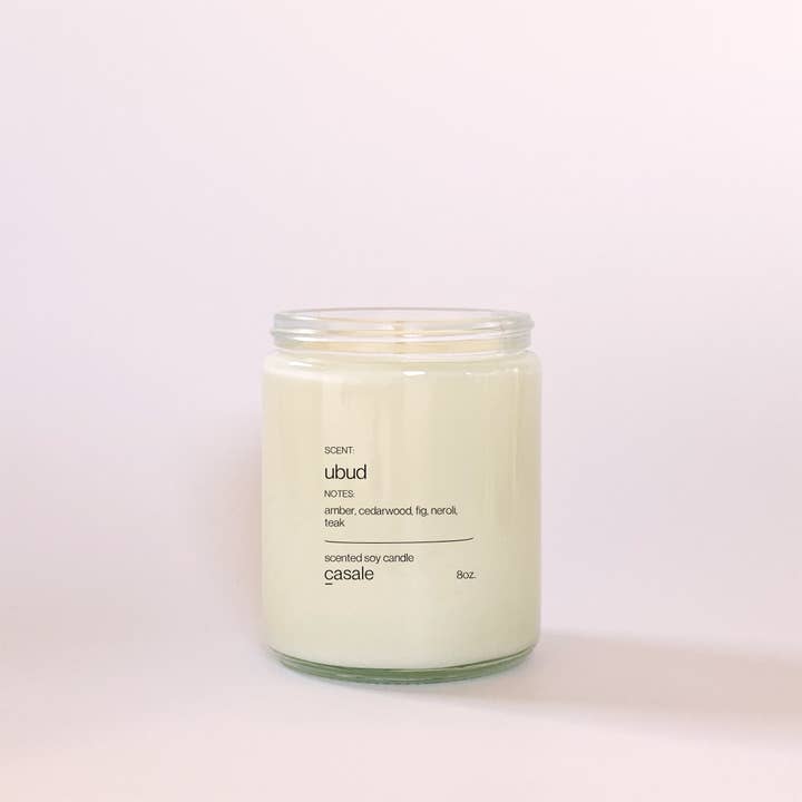 Casale - Wholesale Jar/filled candle - Ubud Single Wicked Soy Candle (8oz / 226g)3