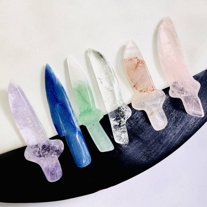 Rock Paradise - Wholesale Spiritual stone/crystal - Crystal Gemstone Knife Spiritual Stone Cabochons2