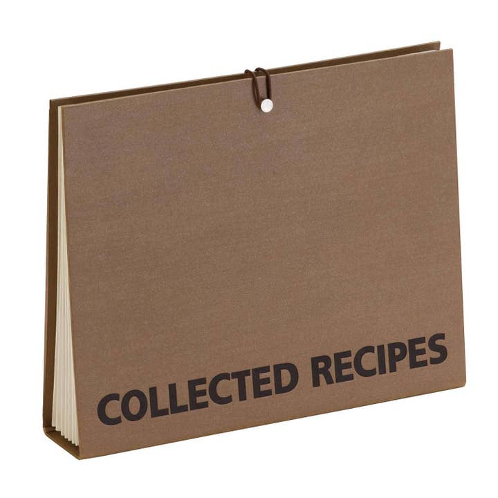 Accordion Recipe File - Brown Metallic for wholesale by Out of the Woods of Oregon