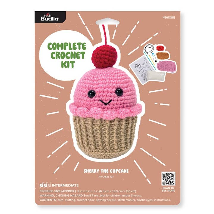 Bucilla ® Amigurumi Crochet Kit - Sherry the Cupcake for wholesale by Plaid Crafts