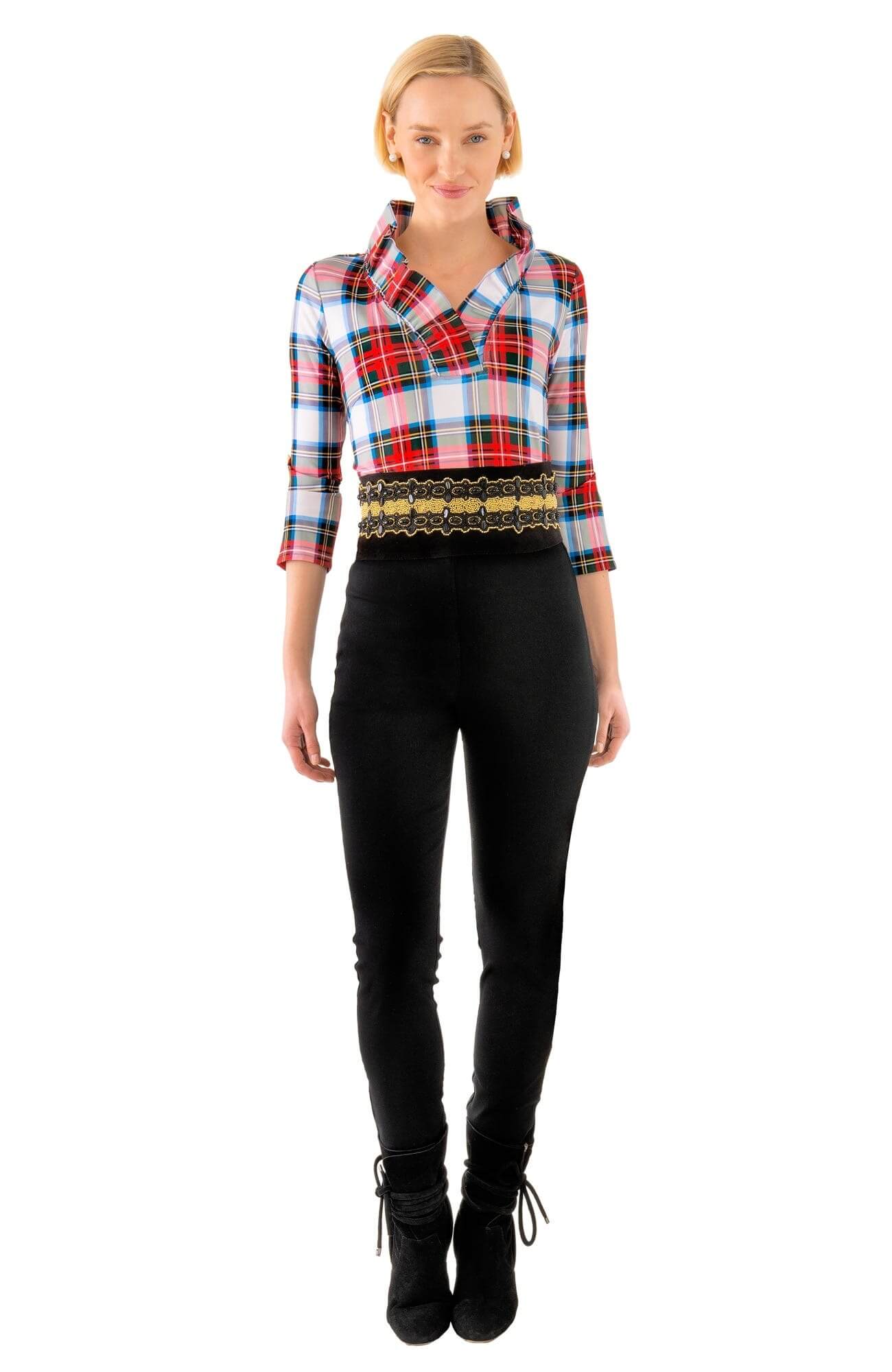 Gretchen Scott LLC - Wholesale Blouse - Women's - Ruffneck Top - Duke of York9