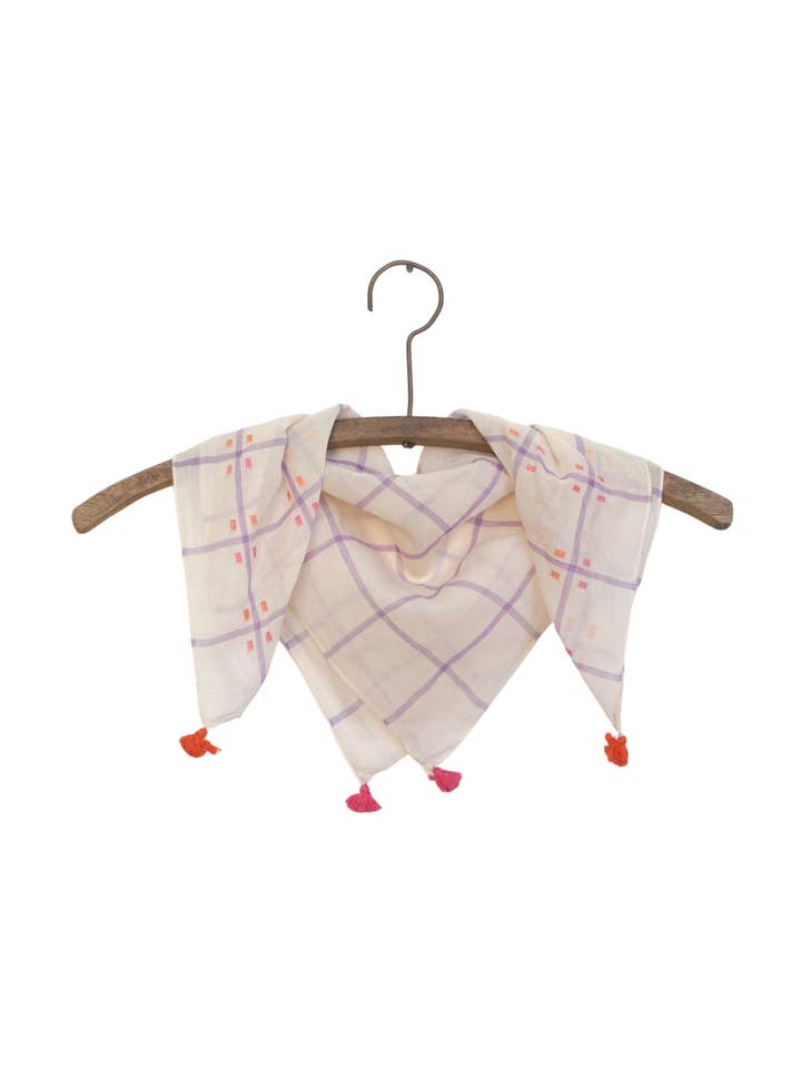 Kokosnoot Jamdani Bandana voor wholesale door Rover & Kin