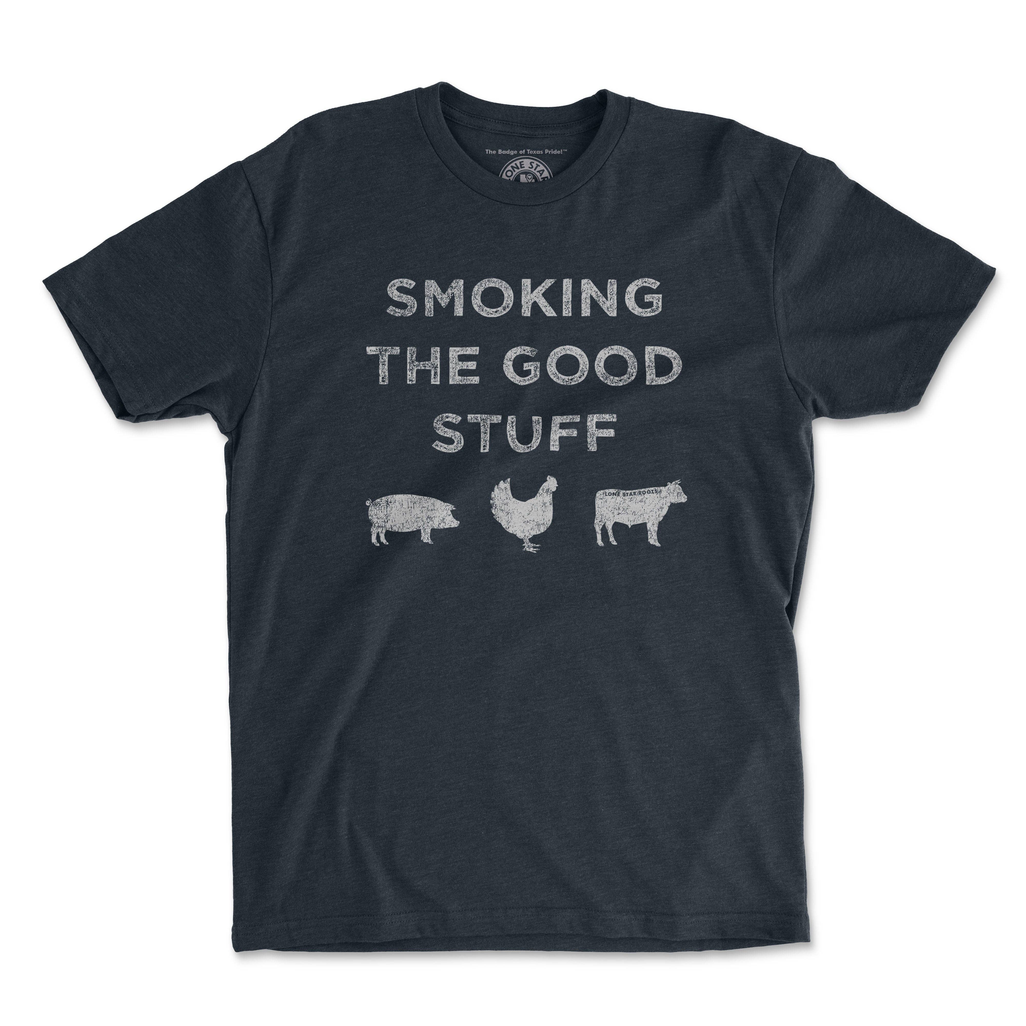 Midnight Navy Smoking the Good Stuff T-Shirt for wholesale on Faire0