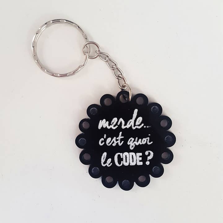Keychain Shit what's the code? handmade craft for wholesale by Ranafout