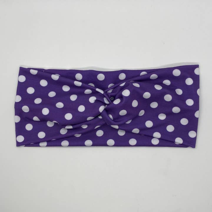 Spotted Twist Headband for wholesale by Happy Badger Headbands LLC