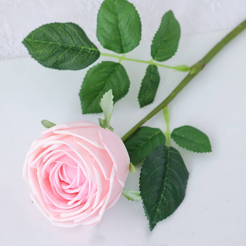 Sweet Home Deco – Engroshandel Kunstige blomster – 17" høj kunstig 'Real Touch' rosenkvist, engelsk kålrose2