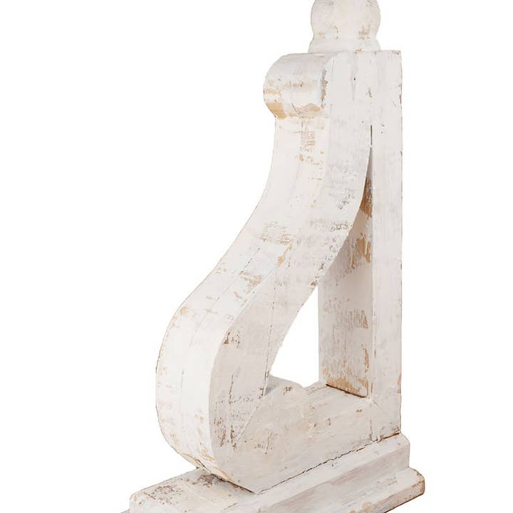 My Amigos Imports - Wholesale Decorative Tabletop Object - Elegant Farmhouse-Corbel-Rustic-6Wx12x24-27H-Elegant-White3