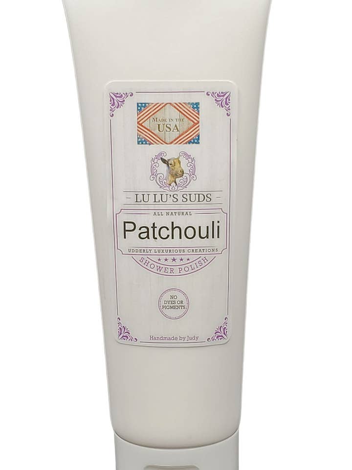 Patchouli Körperdusche Politur 8 oz für den Großhandel von Lu Lu's Suds