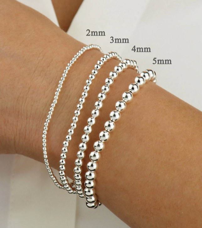 HoopLa - Wholesale Beaded Bracelet - Beads-Stacking Stretch Bracelets Steel Gold 14K  Waterproof14