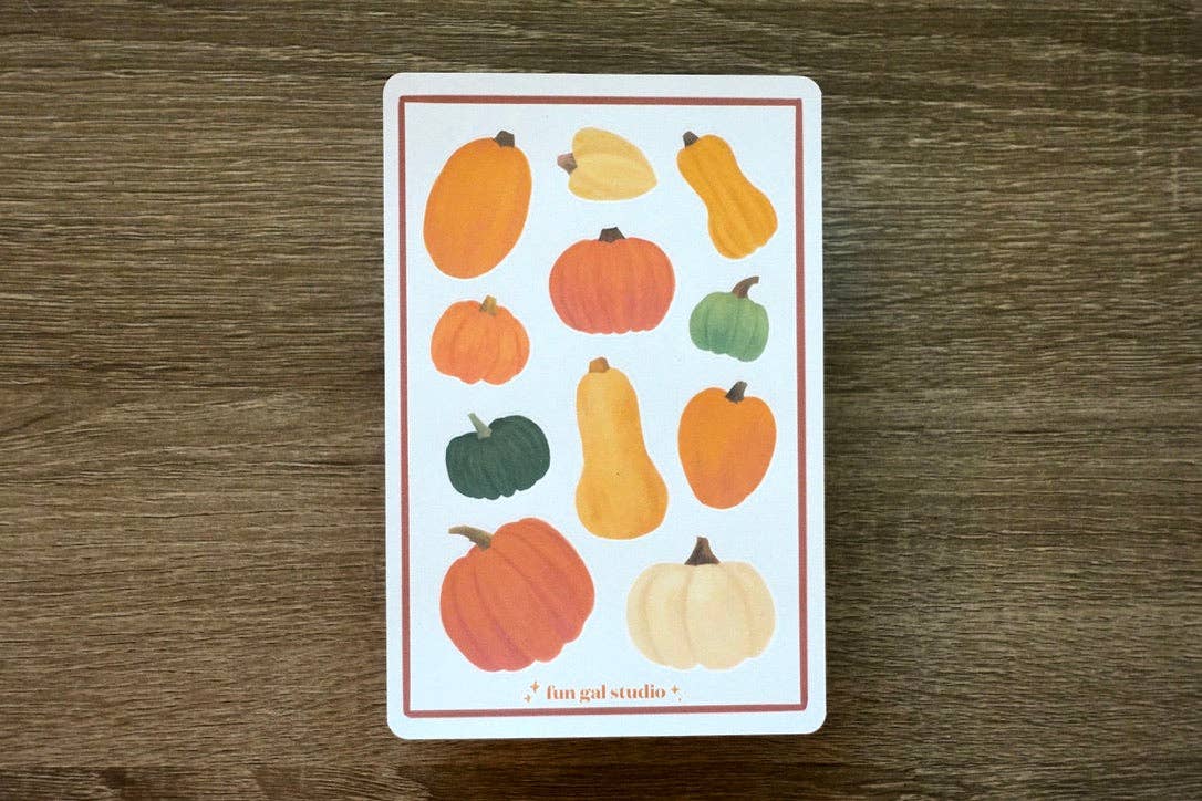 Fun Gal Studio - Wholesale Sticker - Pumpkins & Squash - Sticker Sheet3