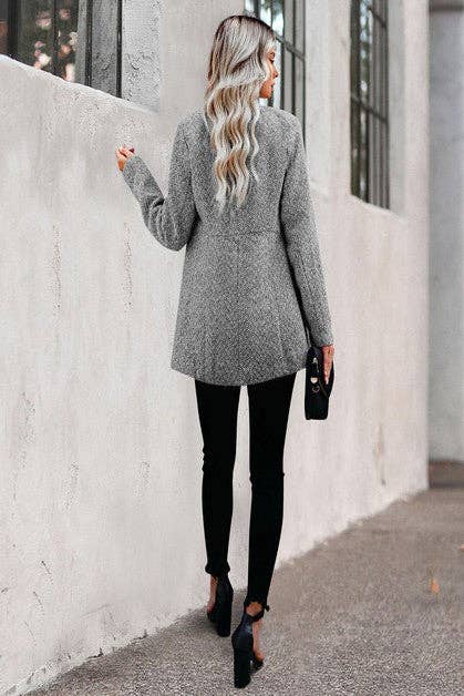 Supreme Fashion - Wholesale Jacket - Women's - Open Front Long Sleeves Pockets Overcoat1