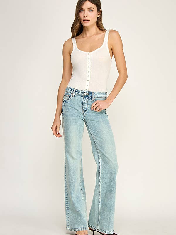 LOW RISE FLARE FIT JEANS for wholesale by Miss Love