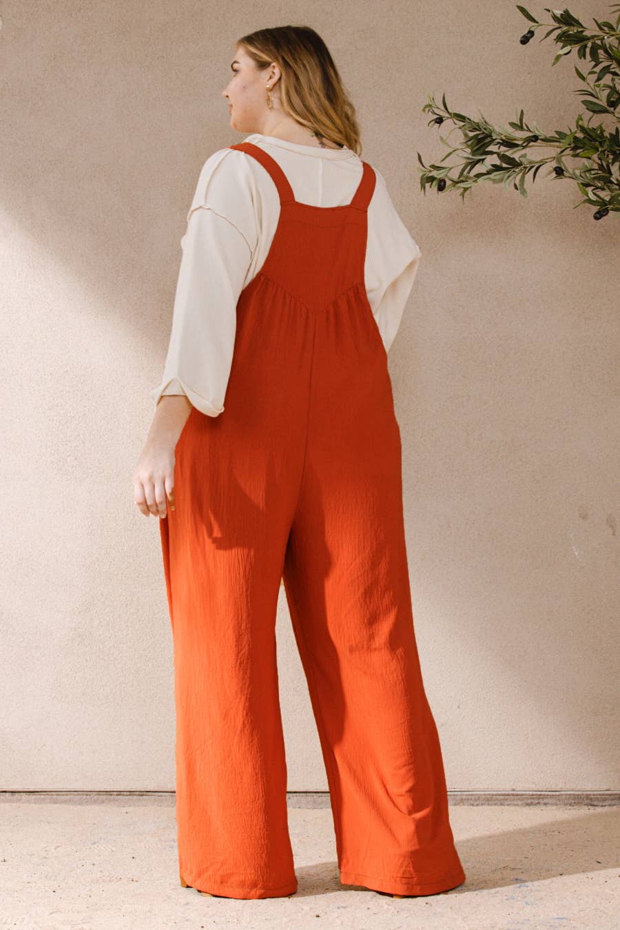Oddi - Wholesale Jumpsuit - Women's - Plus Solid Button Sling Jumpsuit12