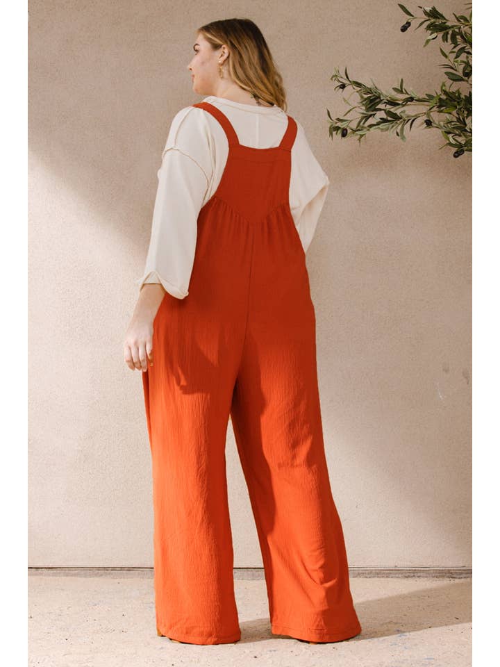 Oddi - Wholesale Jumpsuit - Women's - Plus Solid Button Sling Jumpsuit12