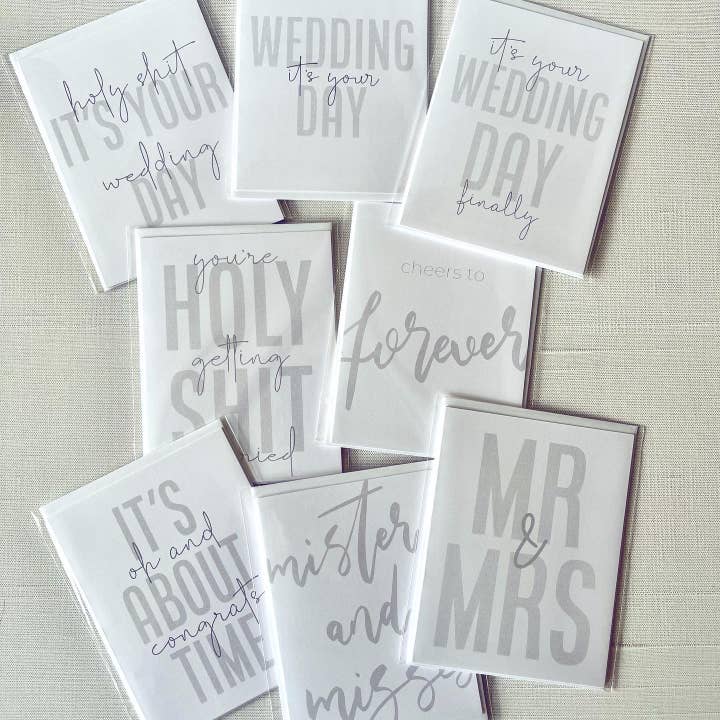 Dia do Casamento Finalmente Cartão Dobrado por atacado de Oak Street Designs