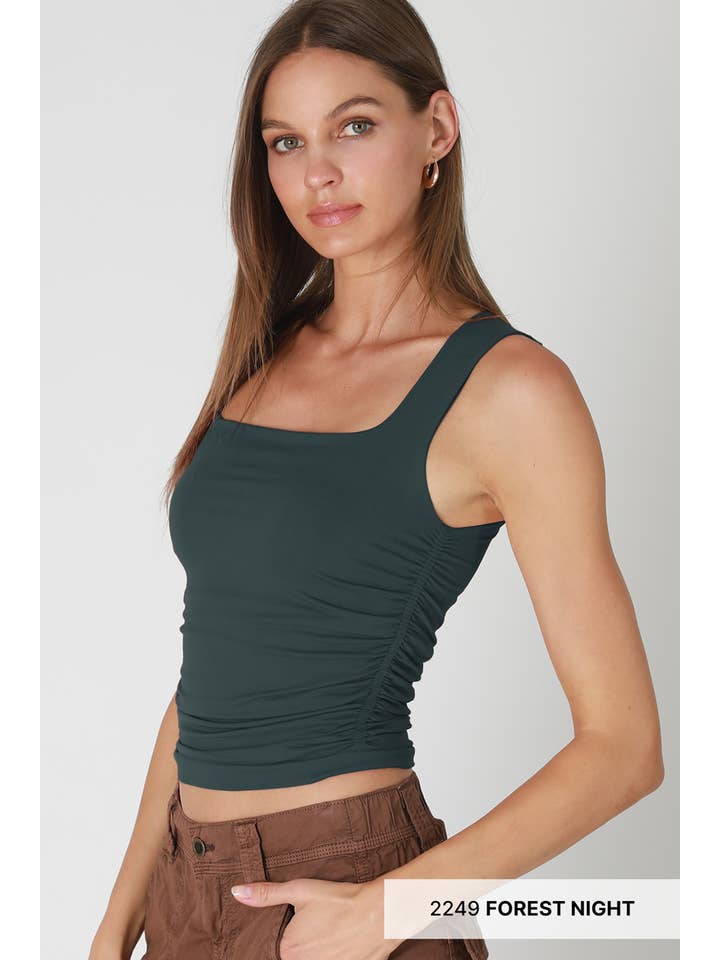 NIKIBIKI - Wholesale Tank Top - Women's - NS8408- Clean Line Square Shirred Top3