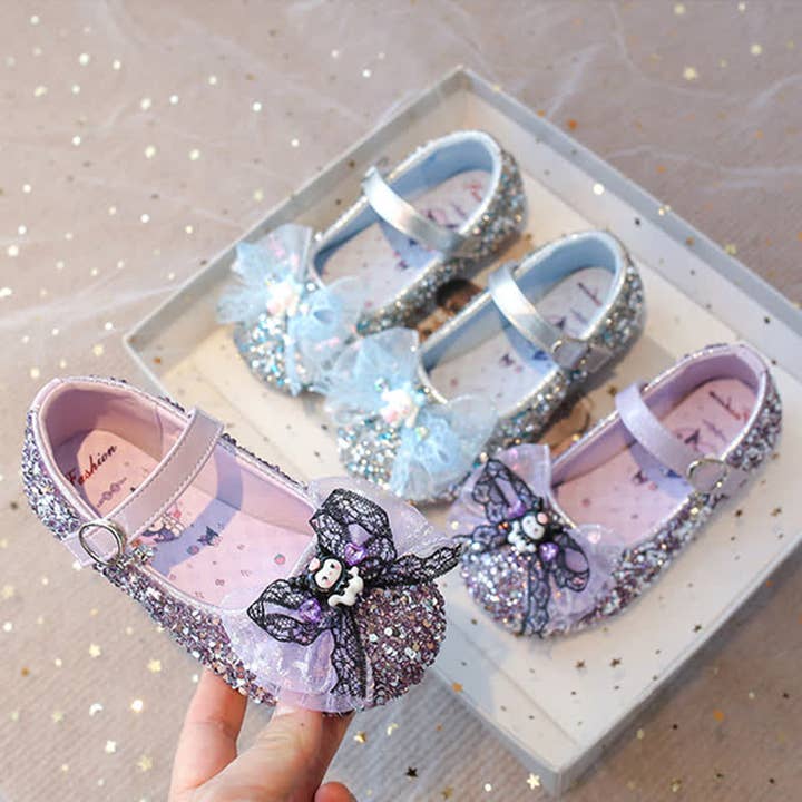 Solid Bow Sequins Round Toe Flats for wholesale by THE INTSUP USA