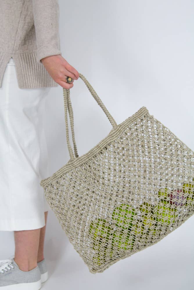 Apple Green Duck - Wholesale Grocery/Shopping Bag - Jute String Shopper5