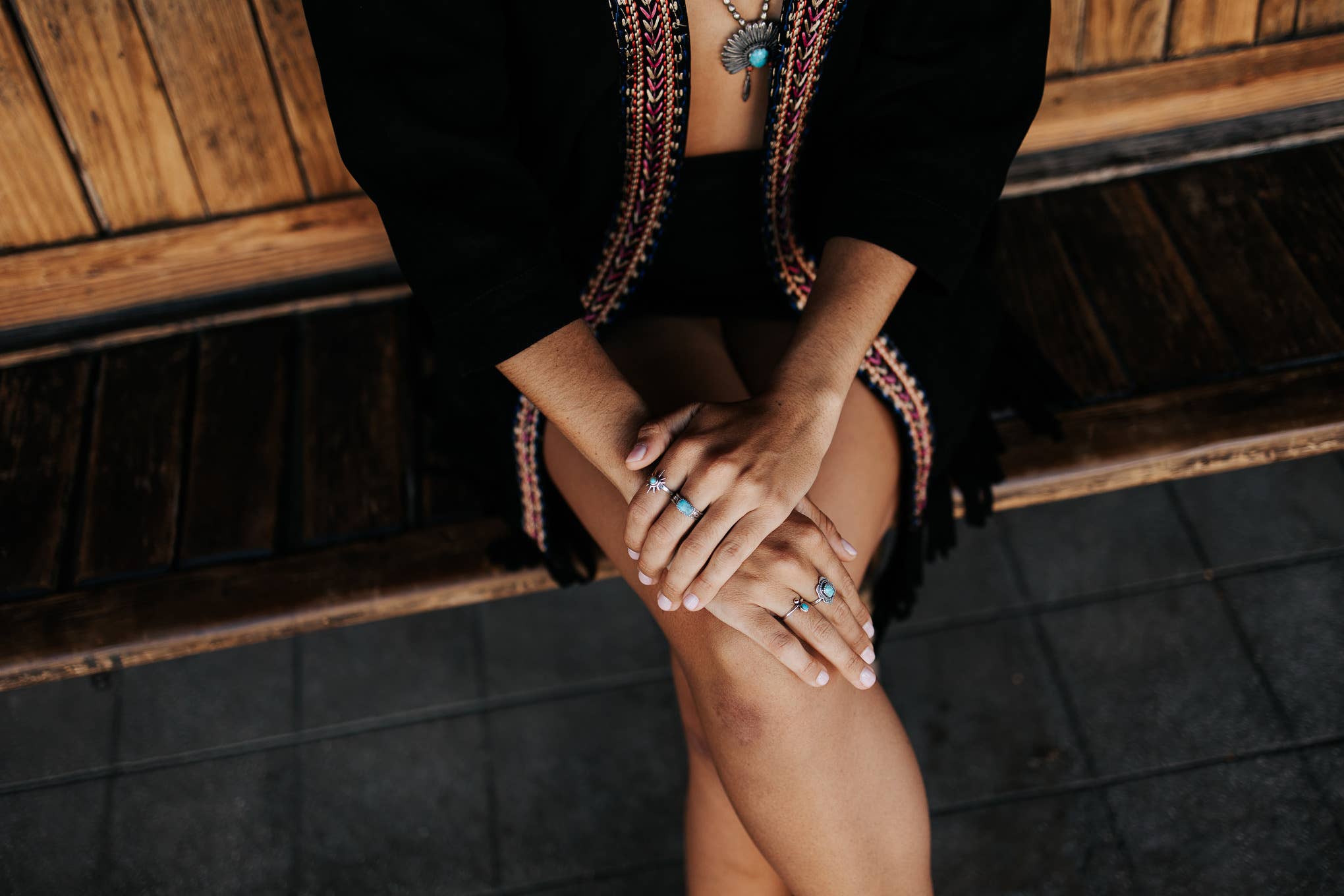 Sowell Jewelry - Wholesale Band/gestapelde ring - Abha turkooizen ring4