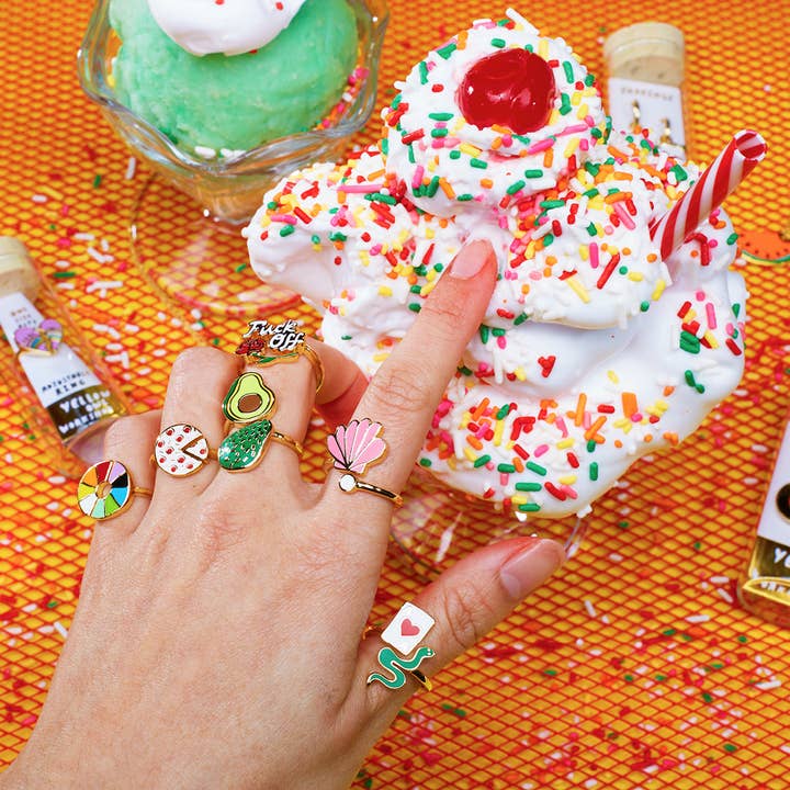 Yellow Owl Workshop - Wholesale Cocktail/Statement Ring - Adjustable Ring - Watercolor Set2