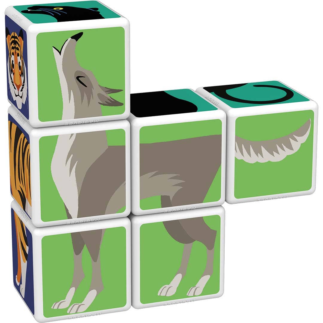 GEOMAGWORLD USA - Wholesale Building Set - Kids - Geomag™ Magicube Printed Cubes Magicube Jungle Animals3