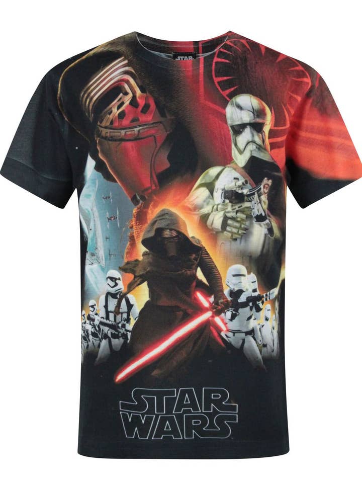 T-shirt blanc à manches courtes pour garçon Star Wars pour la vente par Vanilla Underground