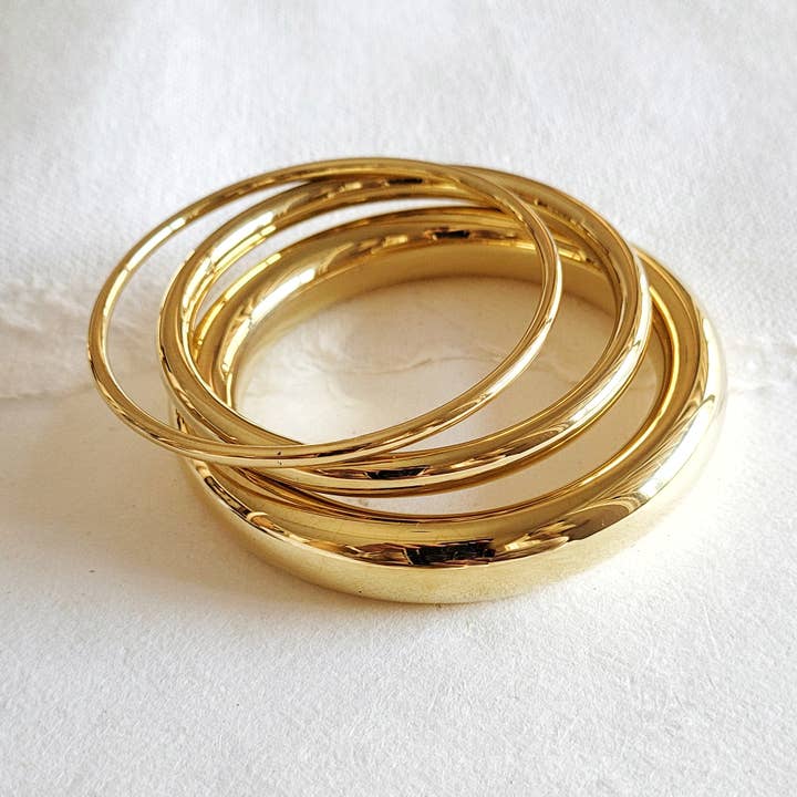 Bisjoux - Wholesale Jewelry Set - Brass simple Simplicity Bangle bracelet Set