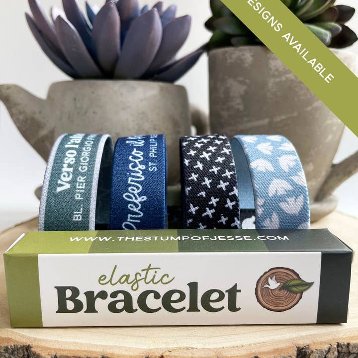 The Stump of Jesse - Wholesale Woven/Braided Bracelet - Jesus I Trust In You | Reversible Elastic Bracelet