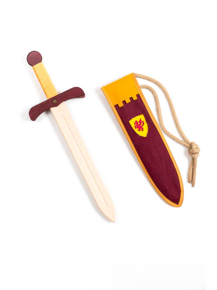 KALID MEDIEVAL - Wholesale Costume - Kids - SWORD KAMELOT S + GARNET POUCH. ST399FD
