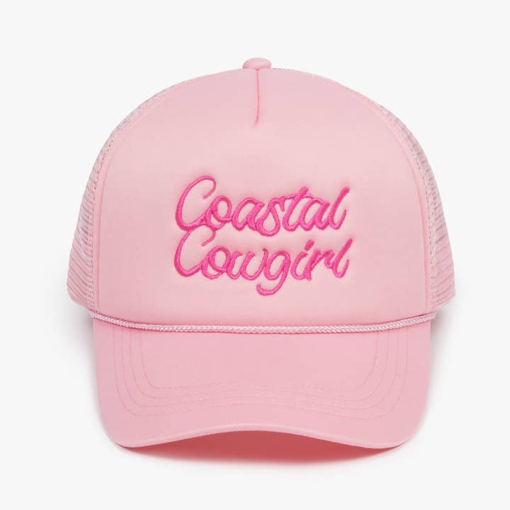 David And Young - Wholesale Trucker Hat - Women's - WESTERN Coastal Cowgirl Embroidery Mesh Back Trucker2