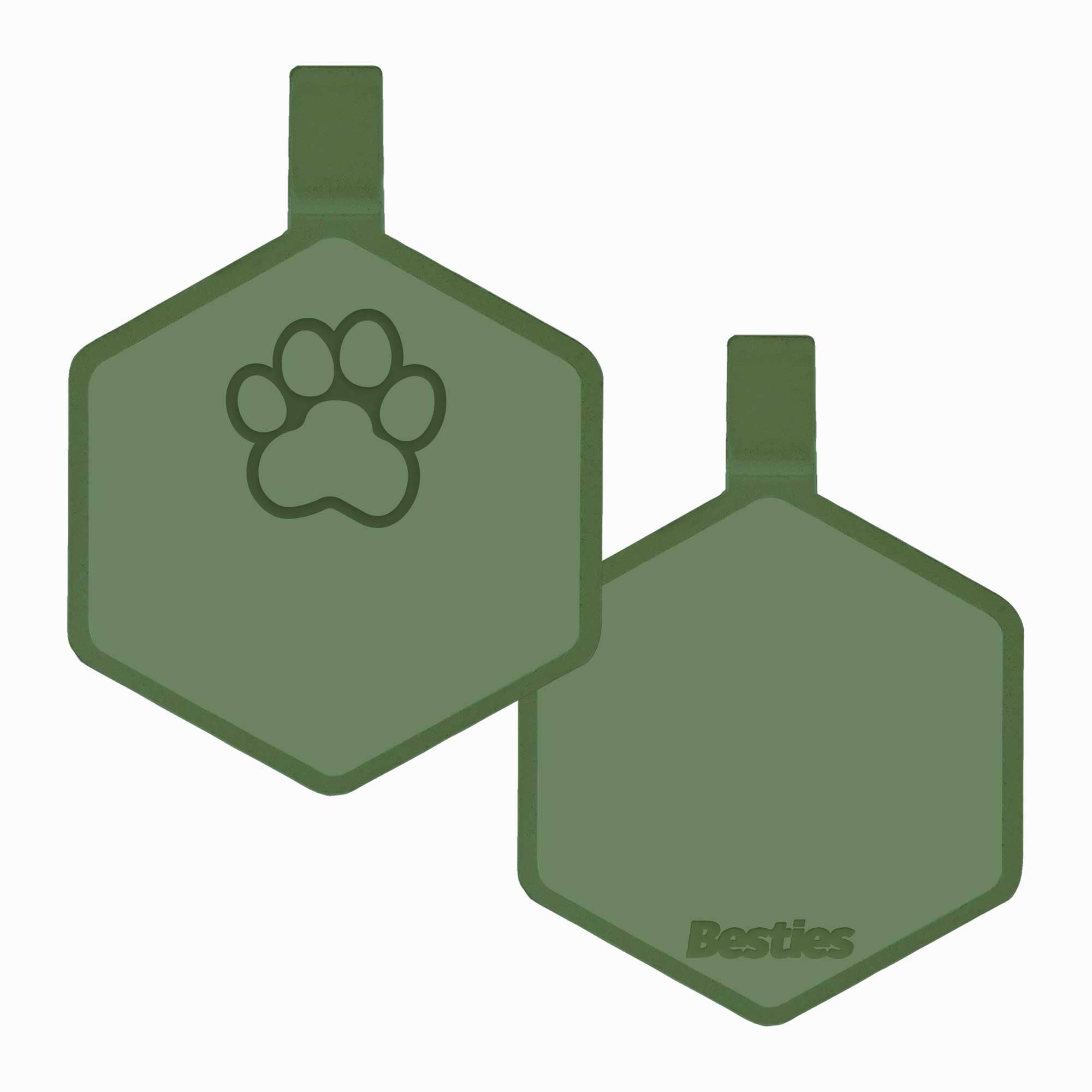 Besties Pets - Wholesale Pet Identification Tag - Dog - Paw Silicone Dog ID Tag6