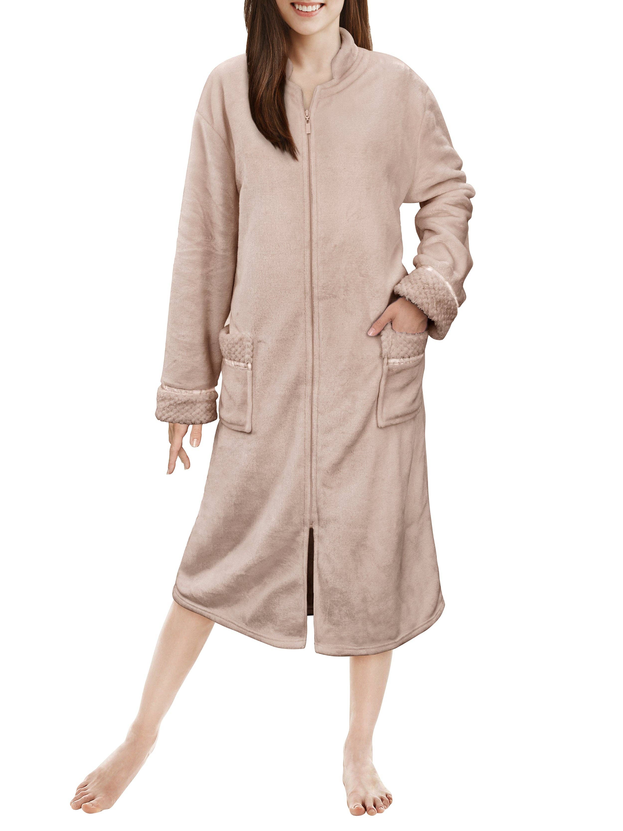 Pavilia - Wholesale Robe - Women's - Women's Housecoat Zipper Robe8