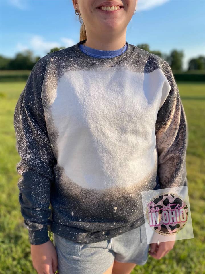 Bleached Crewneck Sweatshirt for wholesale by Roots.In.Ohio