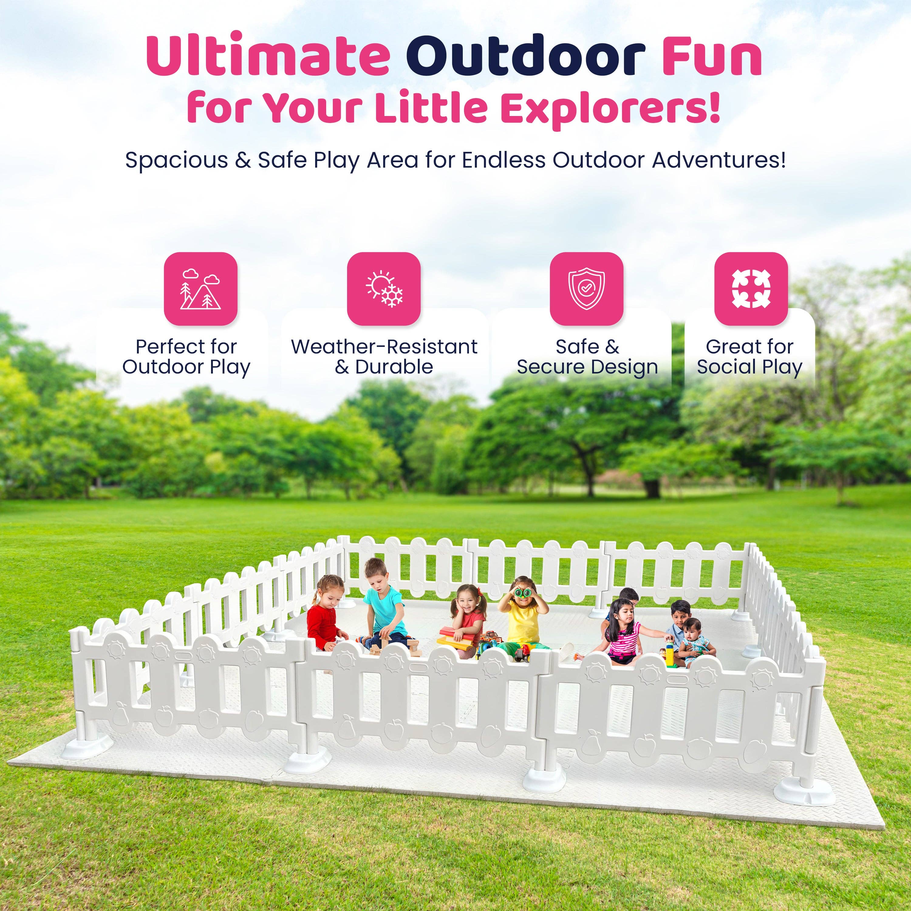 TQ FURNITURE – wholesale Toy set – Kids – Area 10ft x 10ft Plastic Gate and Fences1