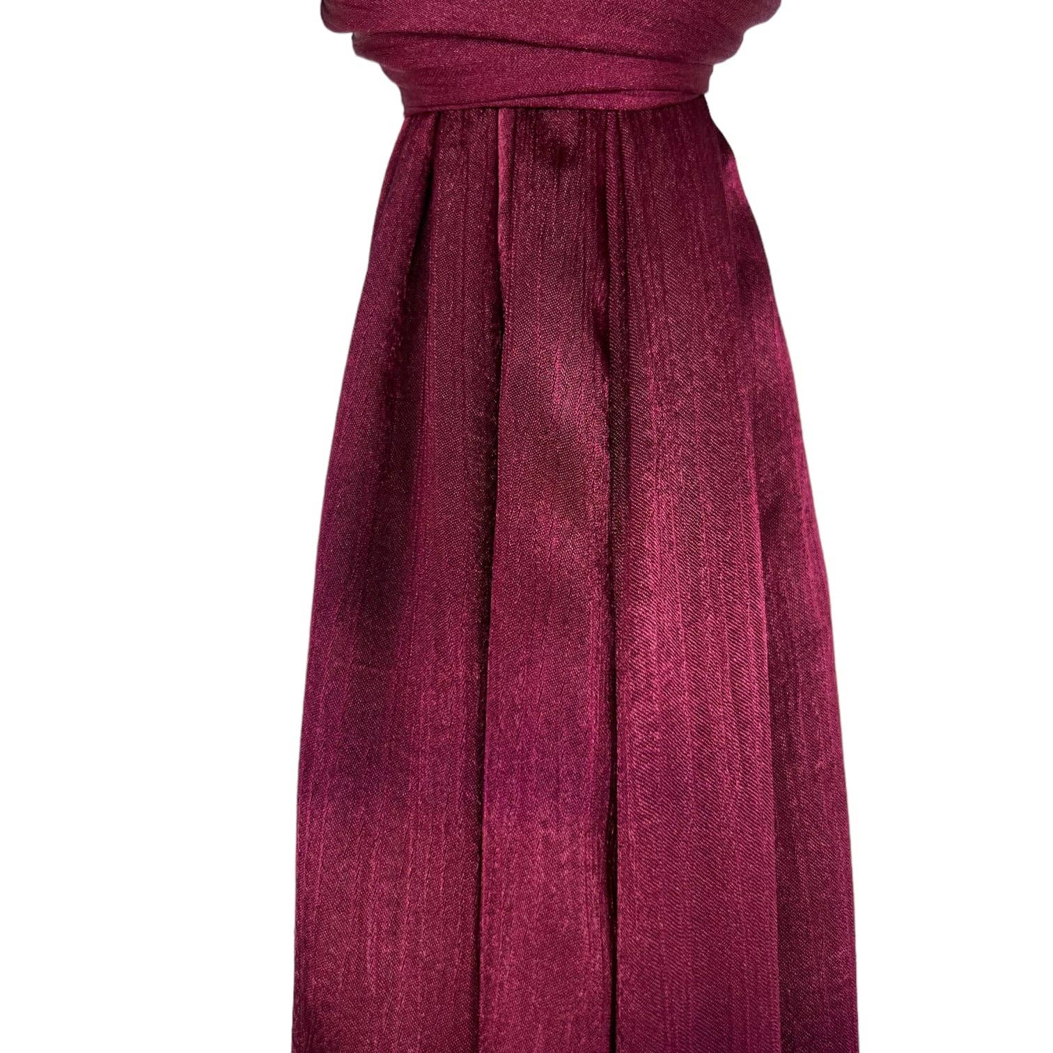 Lili Scarves (US Duty Free) - Vente Écharpe – femme - Foulard voile uni côtelé à éclat brillant7