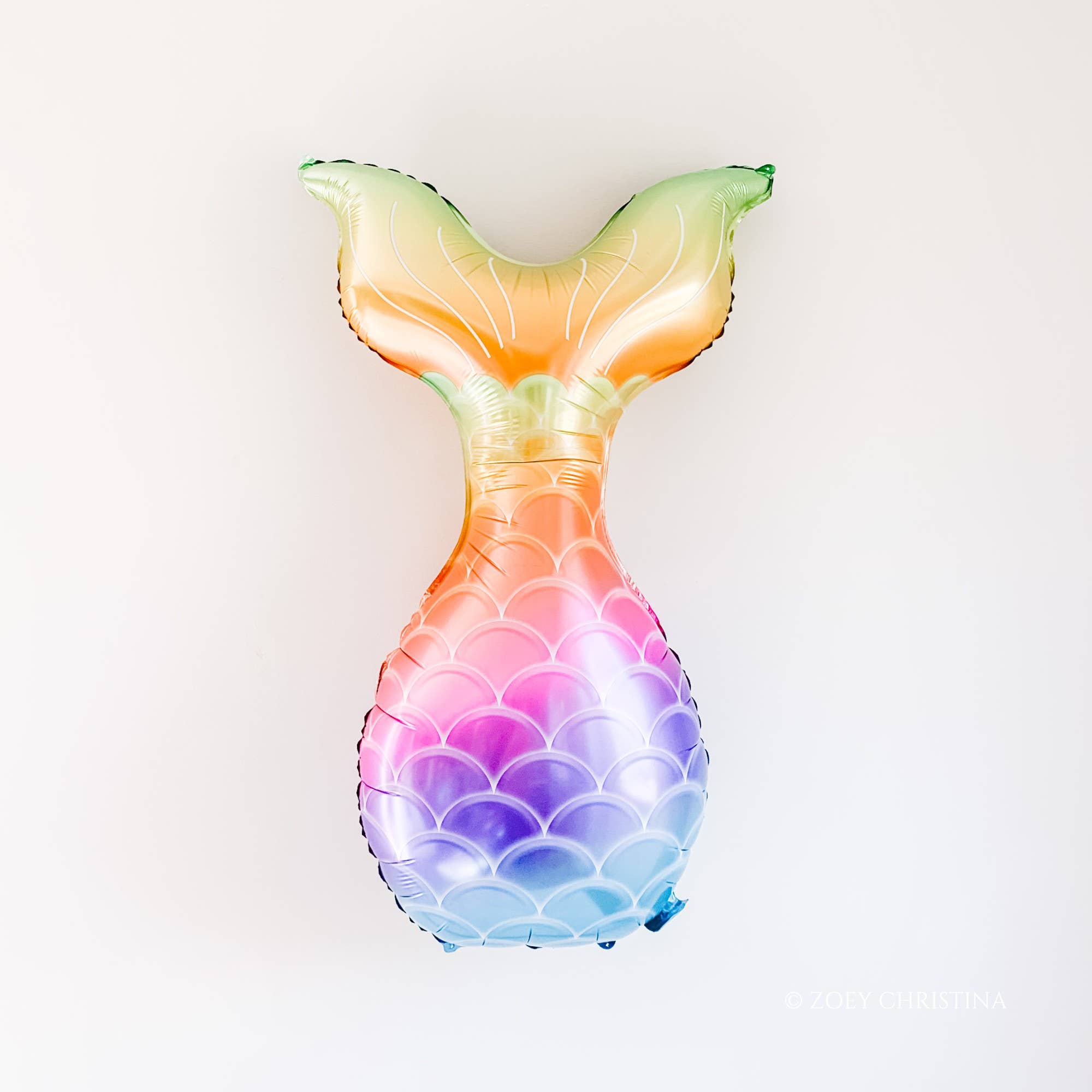 Zoey Christina - Vente Ballon - Ballons en aluminium queue de sirène – Pastel iridescent et arc-en-ciel9
