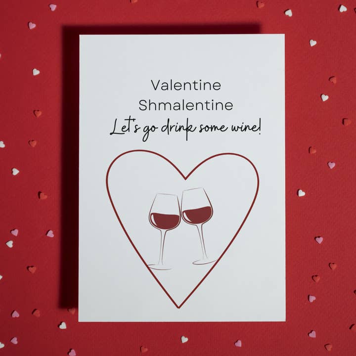 Valentine's Day Card | Wine Card | Empathy Card | Funny Card for wholesale by Butterflies + Halos
