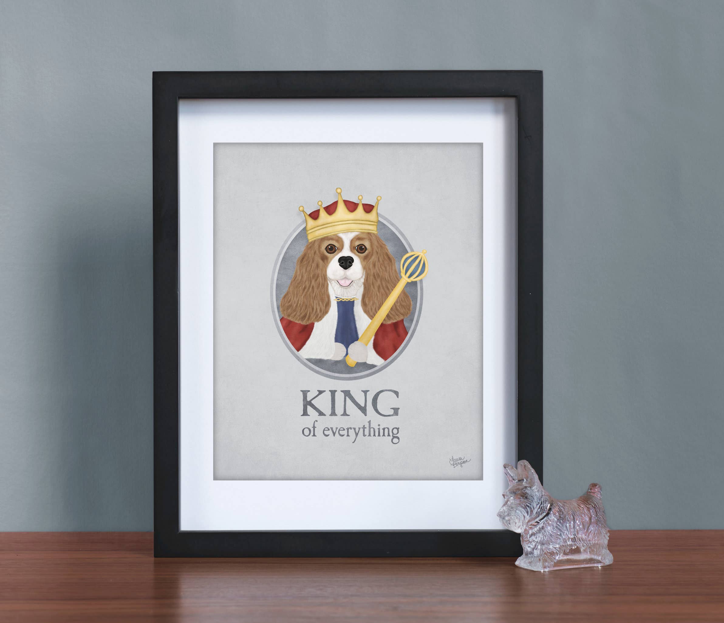 Laura Bergsma Studio - Venta al por mayor Ilustración - Lámina artística Cavalier King Charles Spaniel, diseño King4