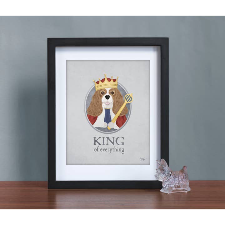 Laura Bergsma Studio - Venta al por mayor Ilustración - Lámina artística Cavalier King Charles Spaniel, diseño King4
