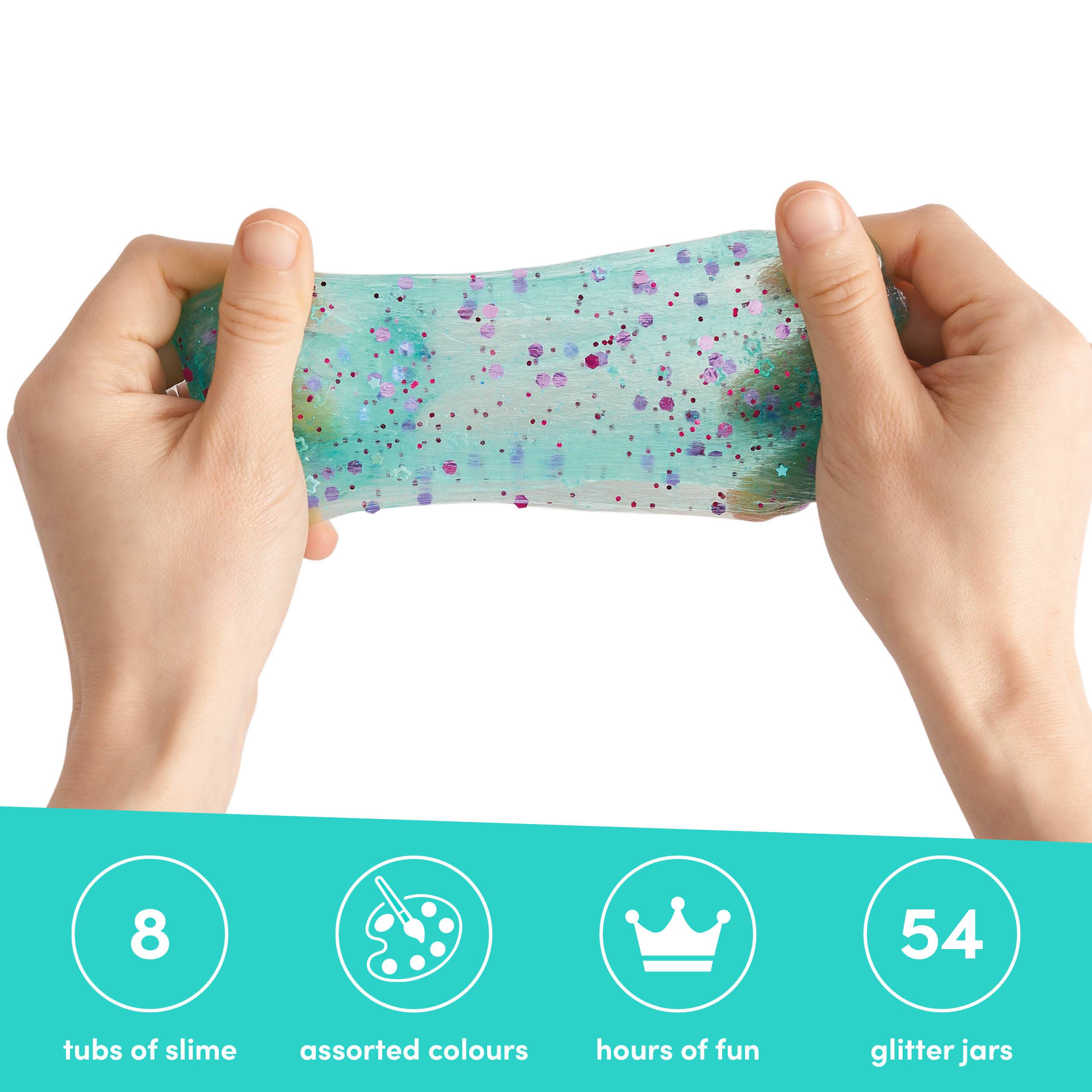 The Twiddlers - Vente Kit de bricolage - Kit de fabrication de slime 100 pièces - Perles cristal et paillettes1